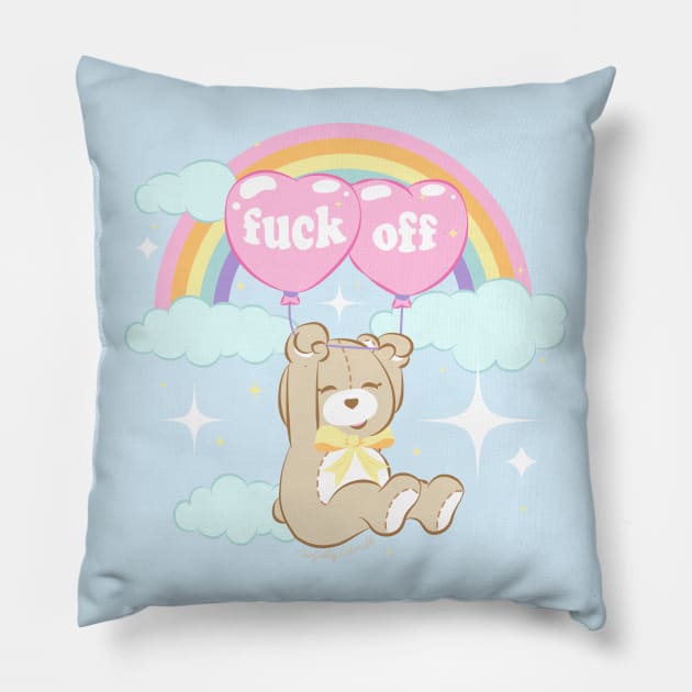 F*ck Off Teddy Bear Pillow by awfullyadorable