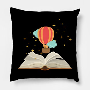 Book and air balloon Pillow