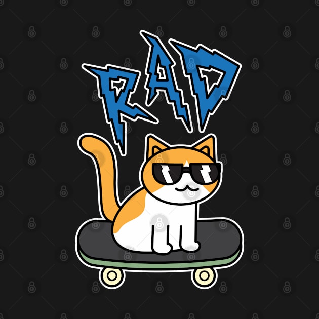 Rad Cat on Skateboard by rudypagnel