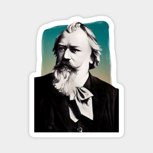 German Composer Johannes Brahms illustration Magnet