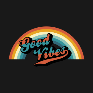 Good Vibes Retro Rainbow T-Shirt