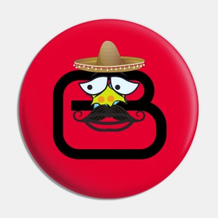 Funny Mexican B Initial Pin