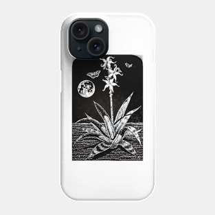 Night Blossoms Woodcut Phone Case