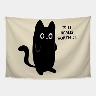 Funny Existential Crisis Cat I Tapestry