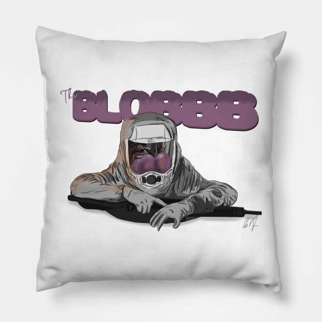 The Blob: Goop Suit Riot Pillow by 51Deesigns