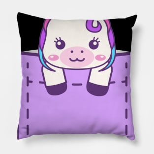 Cute Unicorn in pocket Pillow