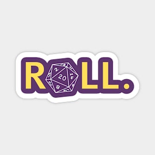 Roll. RPG Shirt gold and white Magnet