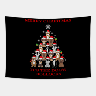 Merry Christmas it's The Dogs Bollocks Tapestry
