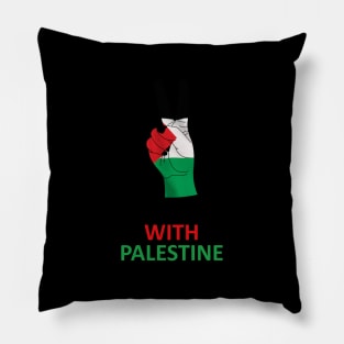 Muslim Stands With Palestine On Their Fist Of Freedom Pillow