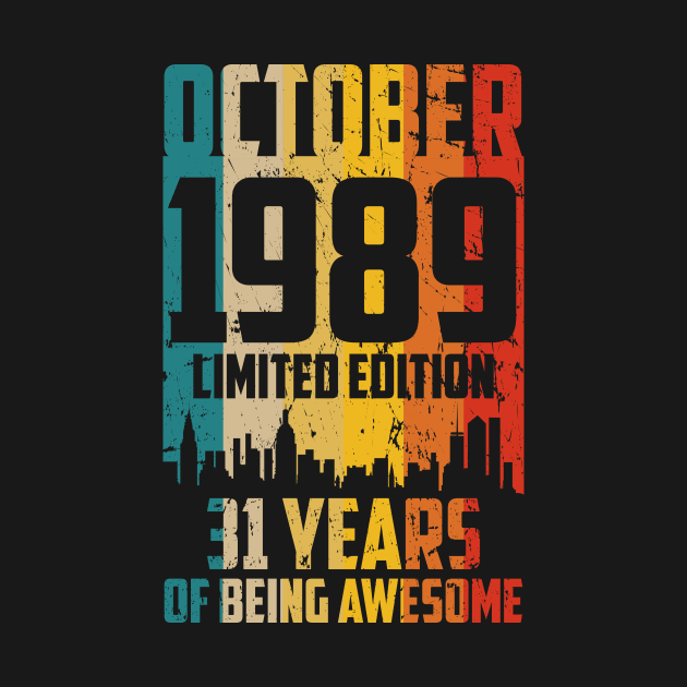 october 1989 Limited Edition 31 Years by mo designs 95