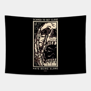 Head bing alone Tapestry