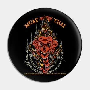 Classic Muay Thai Elephant Tattoo Pin