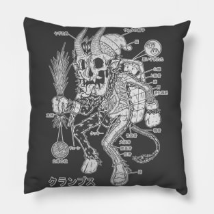 KRAMPUS ANATOMY - 1 color Pillow