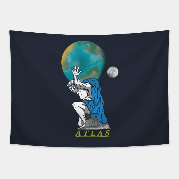 Atlas (The Cursed Titan) Tapestry by Clifficus