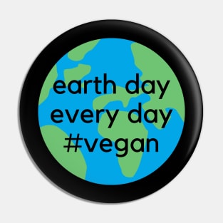 Earth Day Vegan Pin