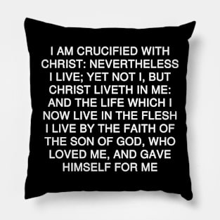 Galatians 2:20 Bible Verse KJV Text Pillow