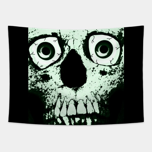 Creepy Skull Tapestry by VOLPEdesign