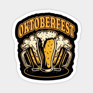 3 Beers Oktoberfest Party Magnet