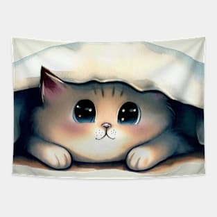 Chunky Bed Cat Tapestry