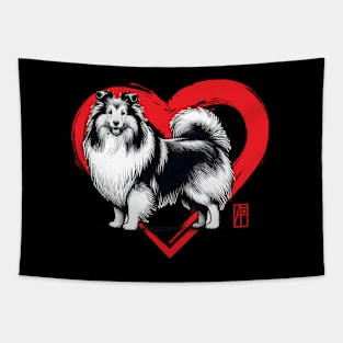 I Love My Shetland Sheepdog - I Love my dog - Family dog Tapestry