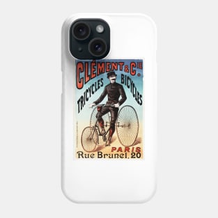 Clement Tricycles Bicycles Rue Brunel Paris Art Nouveau Vintage Advertisement Phone Case