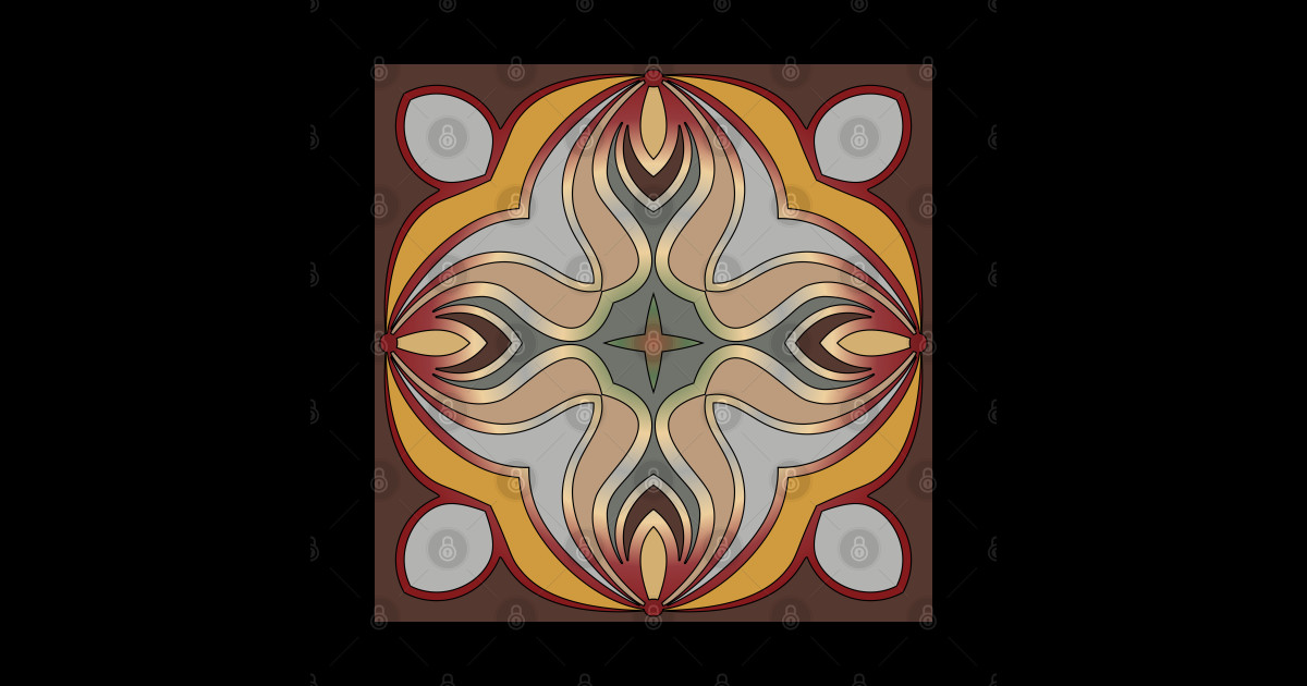 Eastern square pattern - Eastern - Sticker | TeePublic