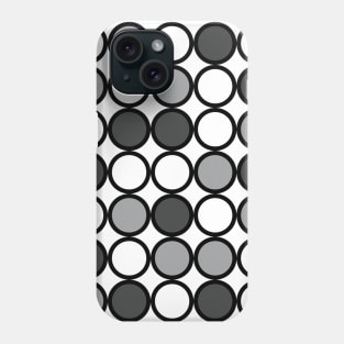 Abstract circle pattern grid with grey colours - illustration Phone Case