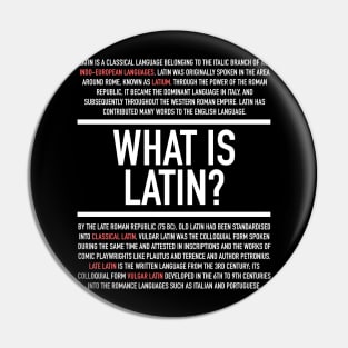 Latin Defined - Latin Teacher Pin