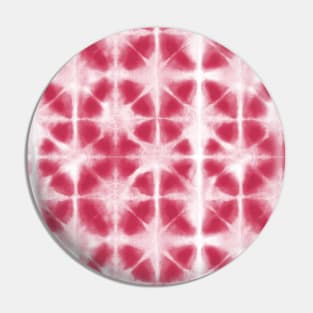 Shibori Itajime viva magenta and white Pin