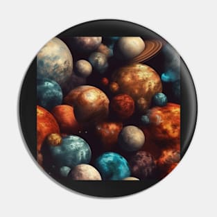 Planets Pattern Pin