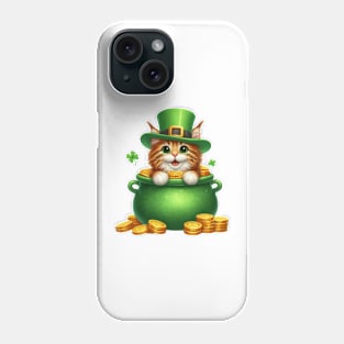 St Patricks Day Maine Coon Cat Phone Case