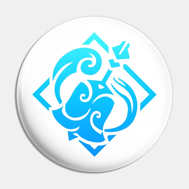 Genshin Impact Qiqi Emblem Pin by GachaSlave