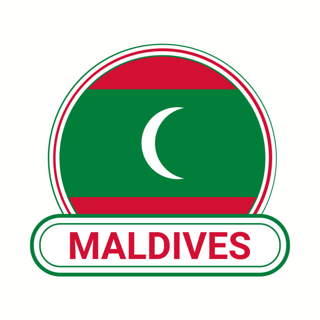 Maldives Country Badge - Maldives Flag by Yesteeyear