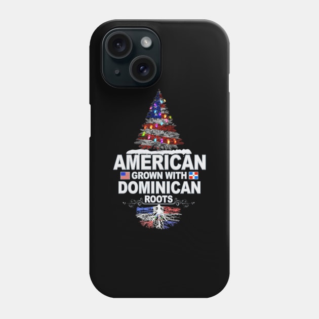 Christmas Tree  American Grown With Dominican Roots - Gift for Dominican From Dominican Republic Phone Case by Country Flags