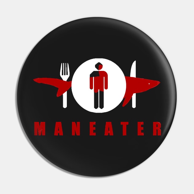 Maneater Fork and Knife Pin by nnHisel19