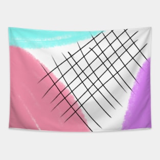 Green Pink Purple watercolor abstract art Tapestry