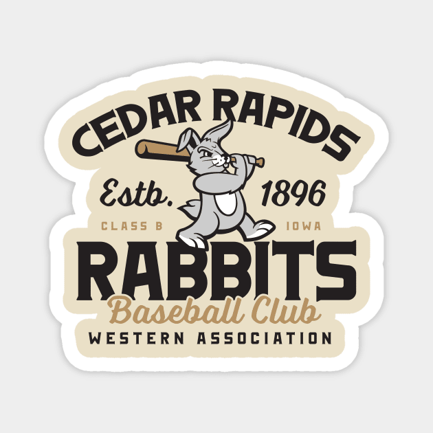 Cedar Rapids Rabbits Magnet by MindsparkCreative