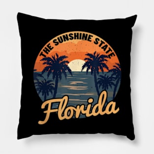 Florida Sunset Throwback Classic Pillow