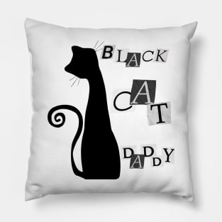 Black cat daddy Pillow