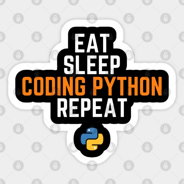 Life of Python Programmer - Coding - Sticker | TeePublic