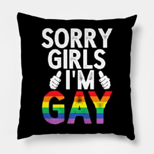 Girls I'm Gay  Flag  LGBT Pride Pillow