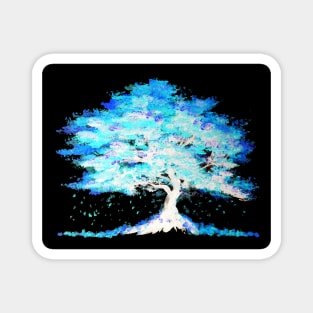 Luminescent Blue Tree Magnet