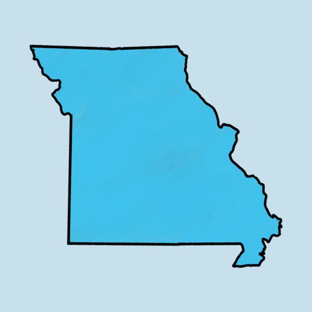 Missouri - Blue Outline by loudestkitten