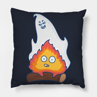 Fire & A Smokey Ghost Pillow