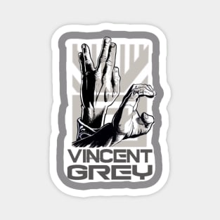Vincent Grey Hand Logo Magnet