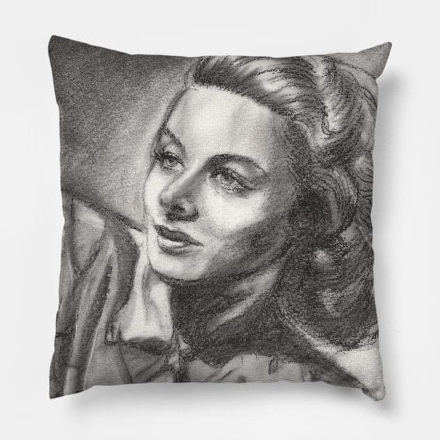 Ingrid Bergman Pillow by Svetlana Pelin