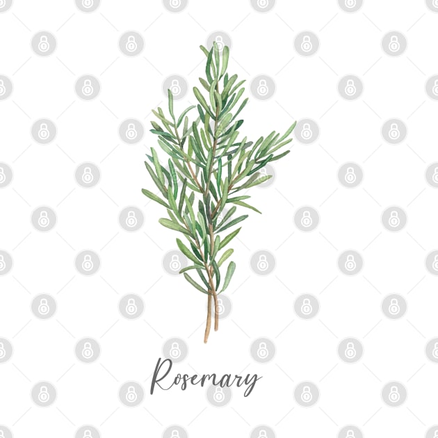 Rosemary herb art by InnaPatiutko