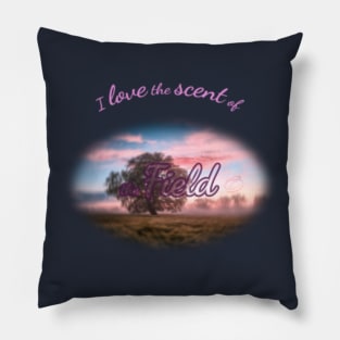 My pink Sky in the field Pillow