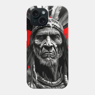 Ayahuasca And the Old Shaman Black and White Phone Case