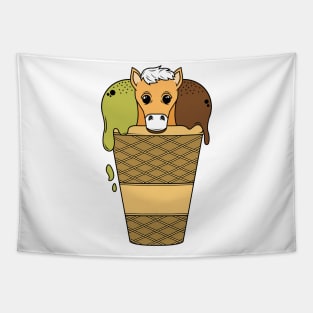 Horse with Waffle Ice Cream Tapestry